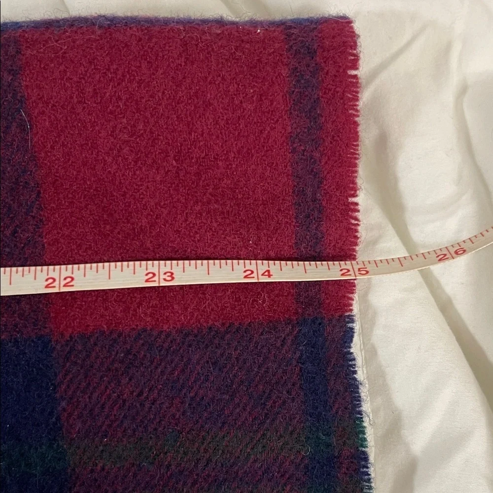 Highland Home Industries Red and Blue Wool Wrap